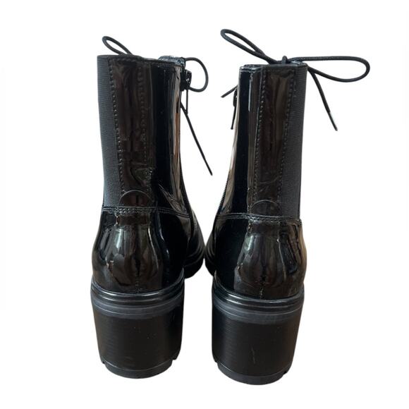 NWOT Geox Black Patent Leather Damiana Boots – Sz 10 - Picture 4 of 7